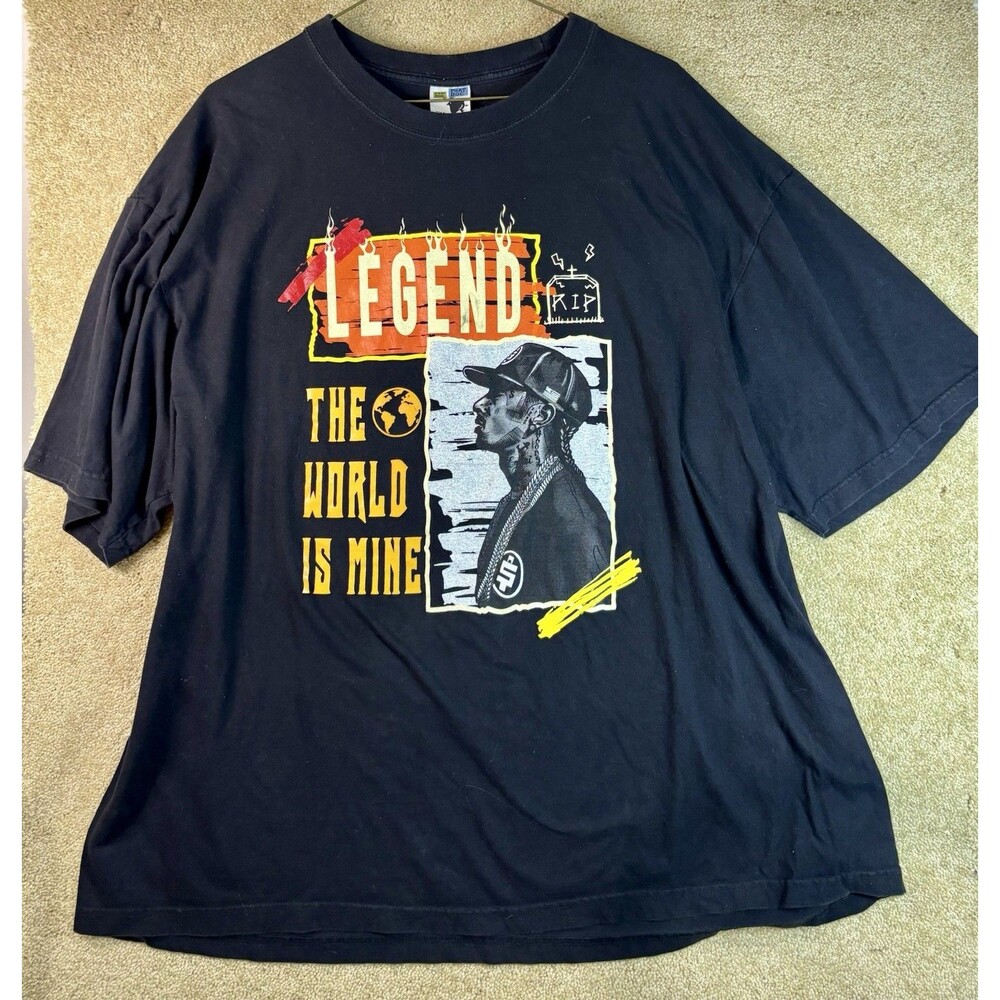 Phat Doc Nipsey Hussle Legend ‘The World is Mine’ Short Sleeve T-Shirt Black 5XL